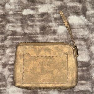 Universal Thread Faux Leather Gold Wristlet Clutch